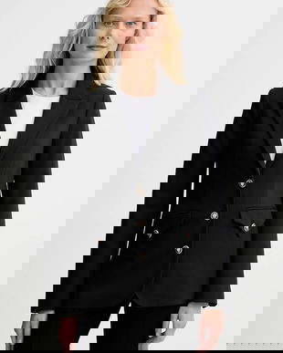 Morgan sacou culoarea negru, un singur rand de nasturi, uni, VADOR.F