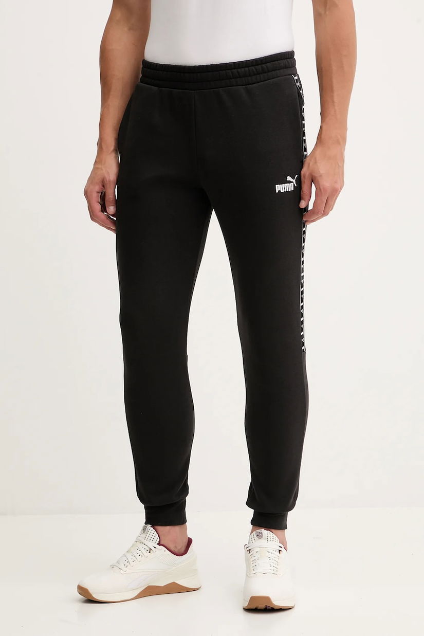 Puma pantaloni de trening culoarea negru, cu imprimeu, 684679