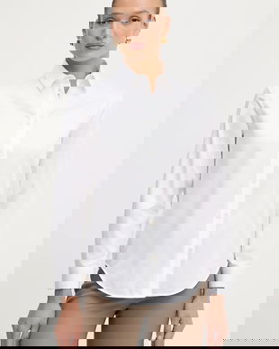 MM cămașă din bumbac DIONEA culoarea alb, cu guler clasic, regular, 2526116027600