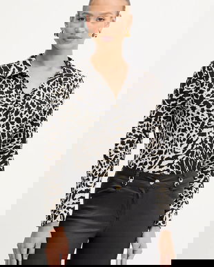 Morgan cămașă culoarea negru, cu guler clasic, regular, TEOL