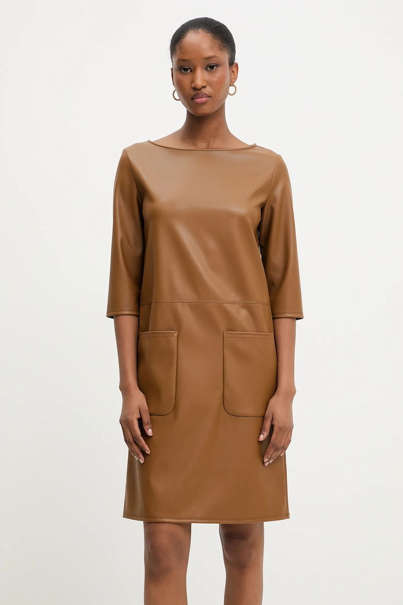 MM rochie DIONIGI culoarea maro, mini, drept, 2526626087600