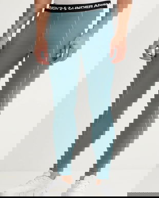 Under Armour leggins de antrenament Cold Weather Grid culoarea verde, uni, 6007128