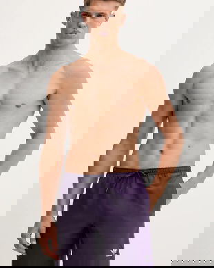 adidas Originals pantaloni scurți de baie Adic Solid 8inc culoarea violet, JX5015