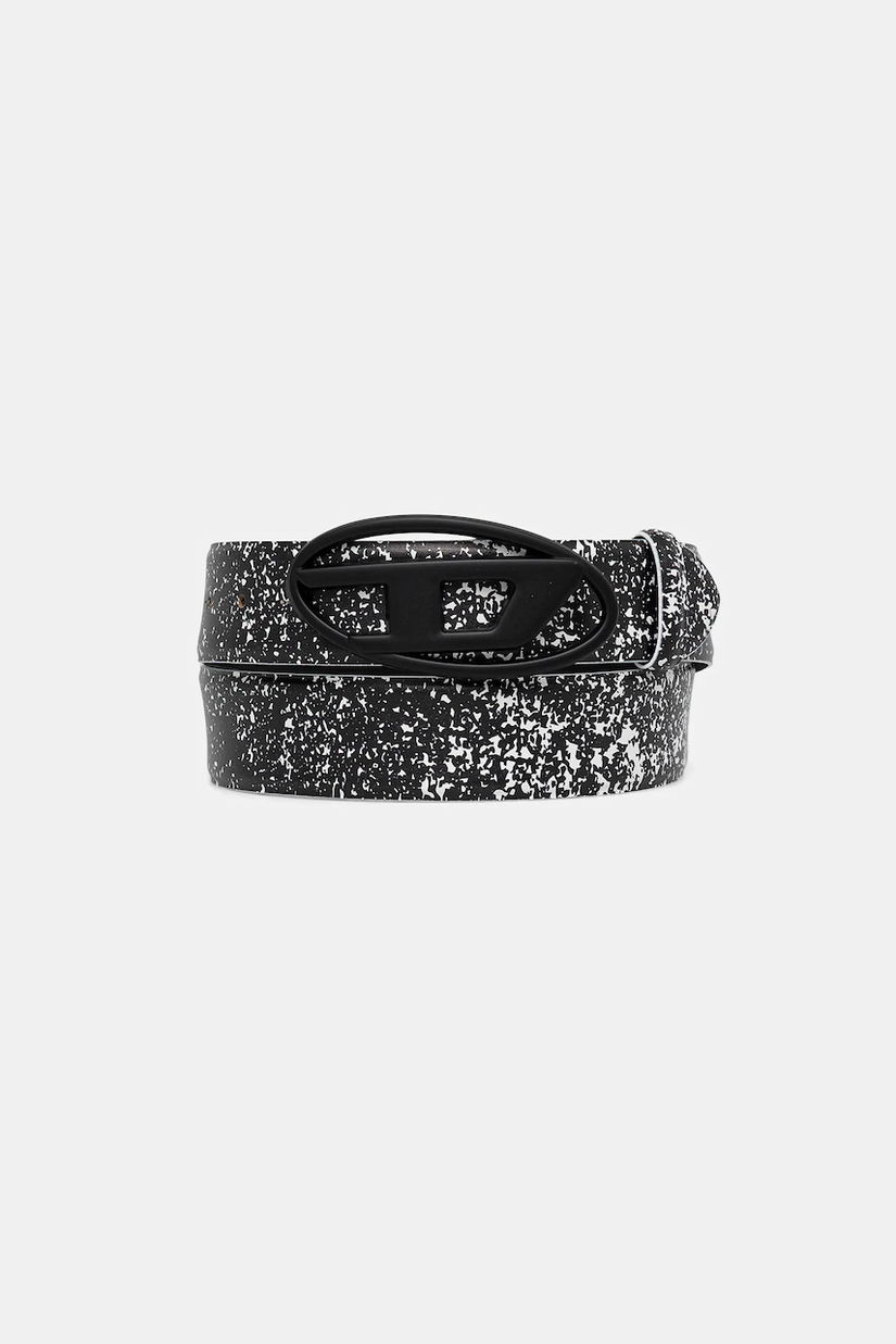 Diesel curea de piele OVAL D LOGO B-1DR culoarea negru, X10133.P8236