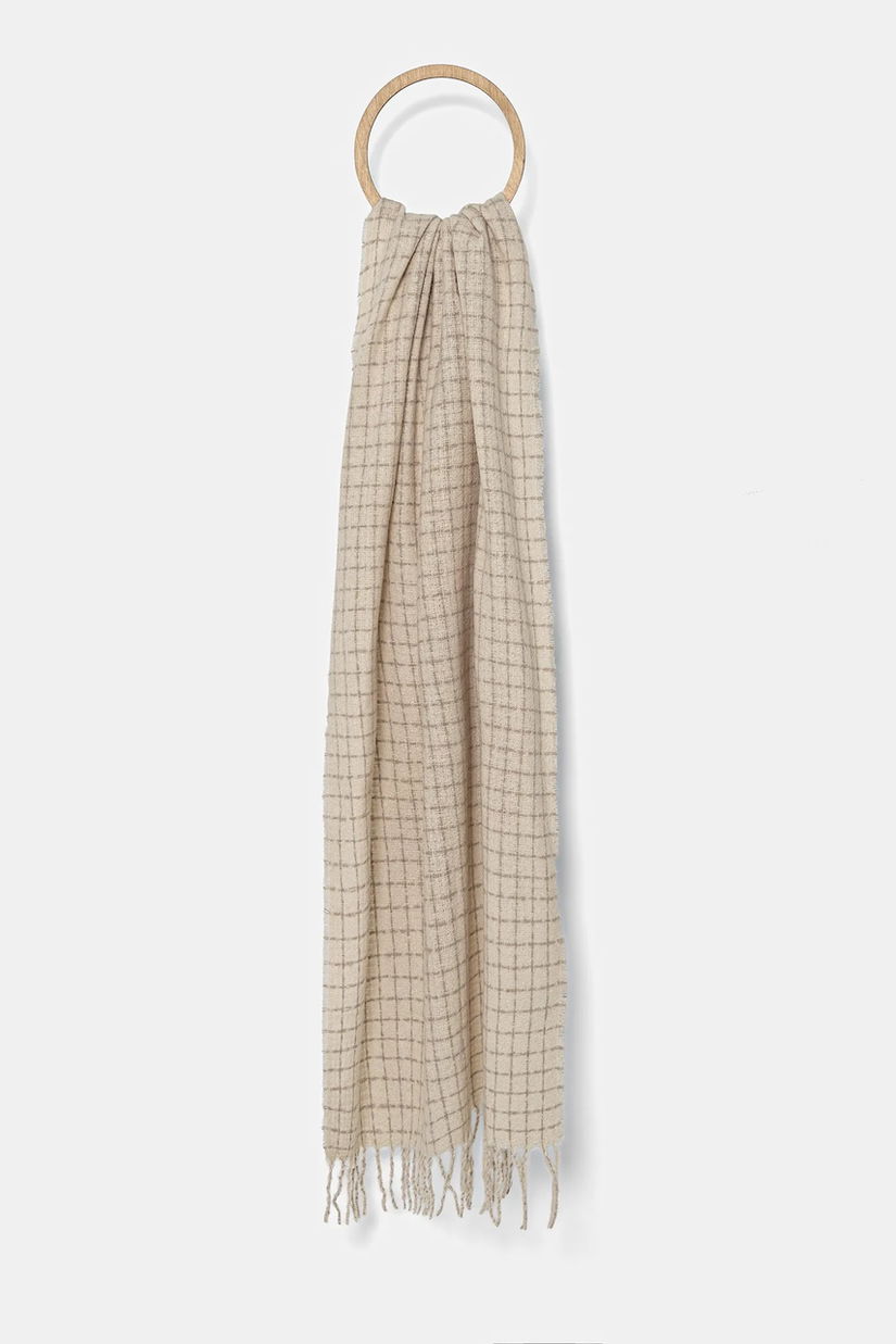 Morgan fular culoarea bej, cu model, 5TWIX