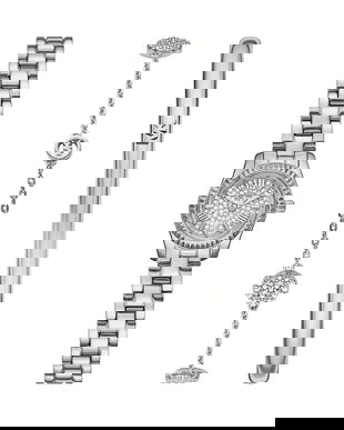 Michael Kors ceas și bratari culoarea argintiu, MK4948SET