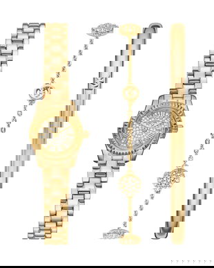 Michael Kors ceas și bratari culoarea auriu, MK4944SET