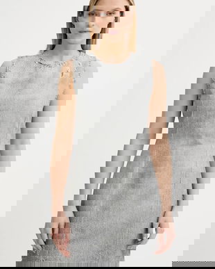 Won Hundred rochie jeans culoarea gri, mini, mulată, 3679-15049