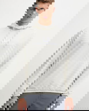 Under Armour bluză Unstoppable culoarea gri, cu glugă, cu imprimeu, 6003864