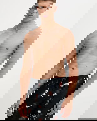 Nike pantaloni scurți de baie culoarea negru, NESSF563