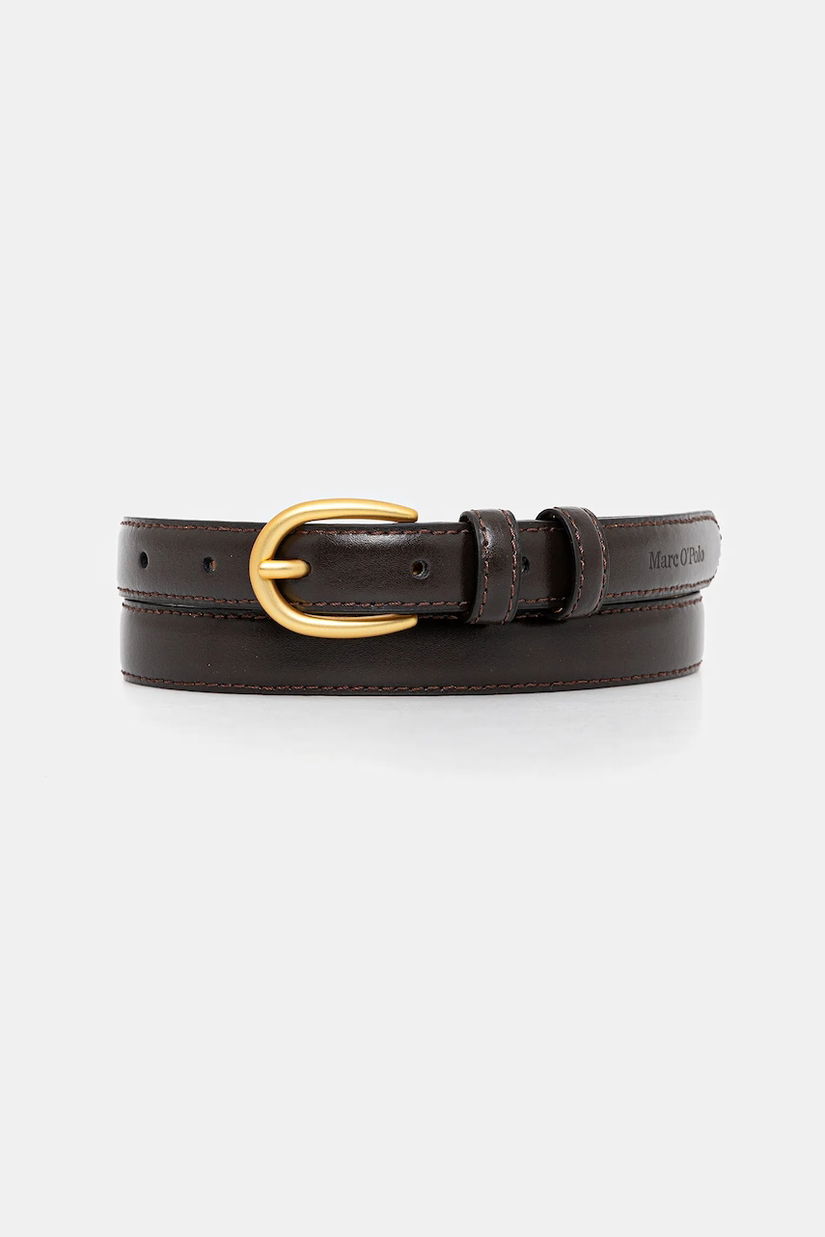 Marc O'Polo curea de piele culoarea verde, 50917739506203
