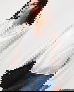 Medicine bluza culoarea alb, cu imprimeu