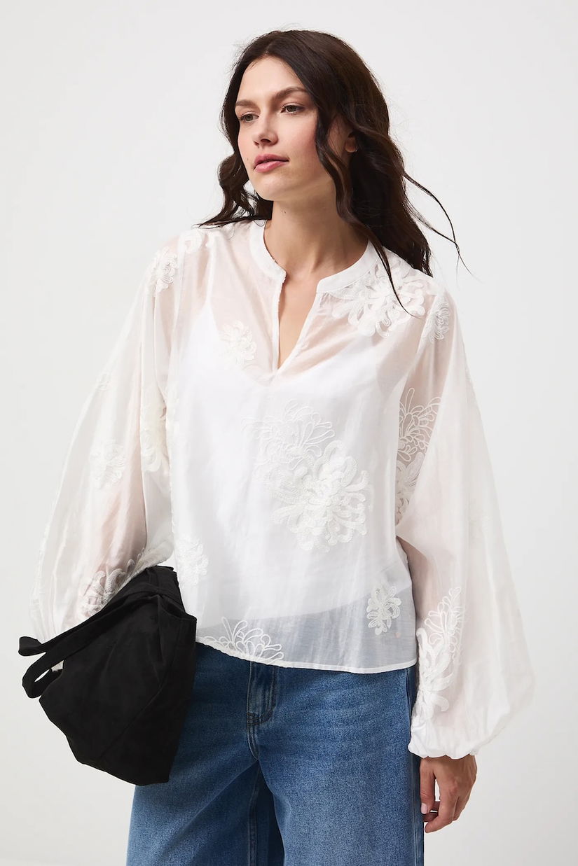 Medicine bluza culoarea alb, cu imprimeu