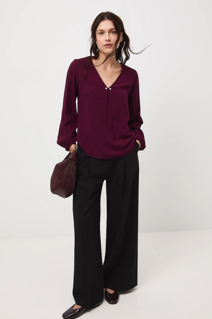 Medicine bluza culoarea roz, neted