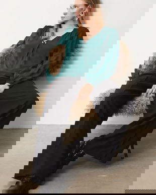 Medicine bluza culoarea verde, neted