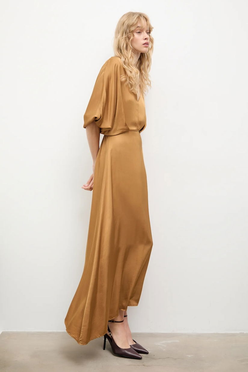 Answear.LAB rochie culoarea negru, maxi, evazati