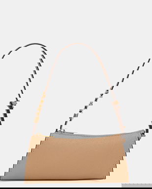 Dkny poșetă de piele culoarea bej, R433YG57