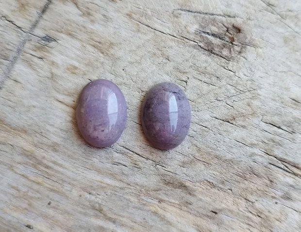 Cabochon jasp mookaite, 16x12 mm (2 buc)