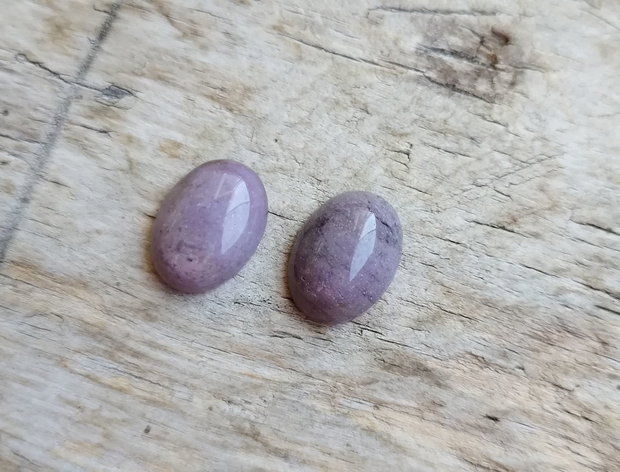 Cabochon jasp mookaite, 16x12 mm (2 buc)