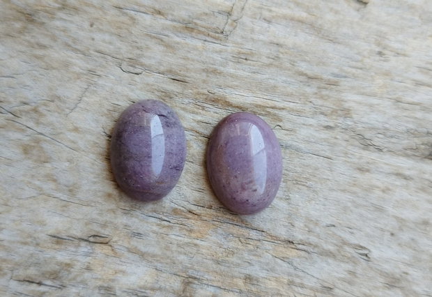 Cabochon jasp mookaite, 16x12 mm (2 buc)