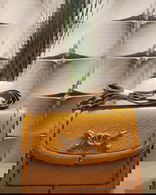 Geantă Made in Italy nouă- Muștar