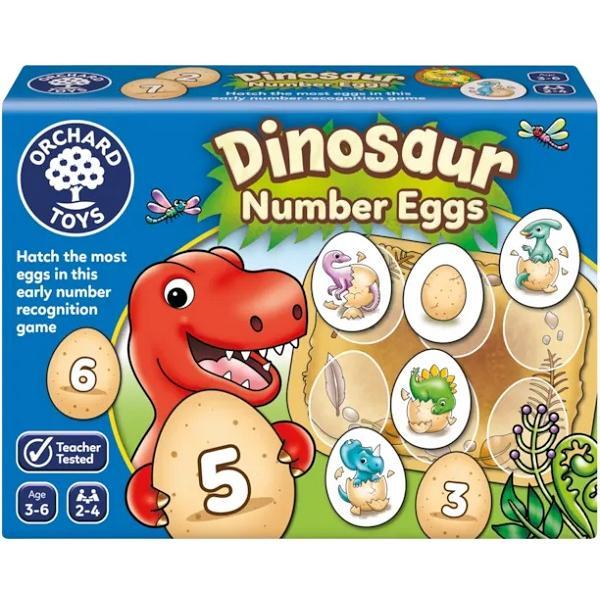 Joc educativ: Oua de dinozaur cu numere