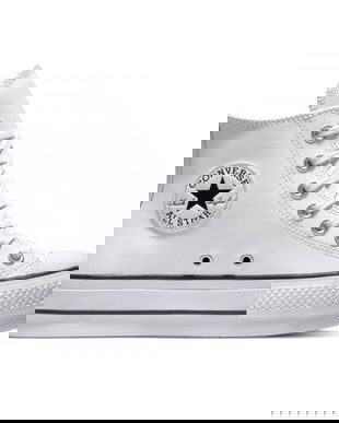 Pantofi sport femei cu platforma Converse Chuck Taylor All Star Lift Leather High 561676C, 39.5, Alb