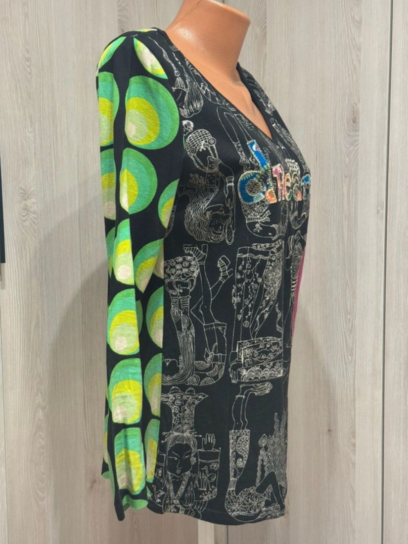 BLUZA MANECA LUNGA DESIGUAL ,MARIME XL