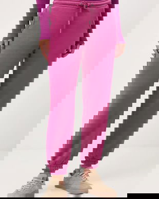 Medicine pantaloni de trening culoarea roz, neted