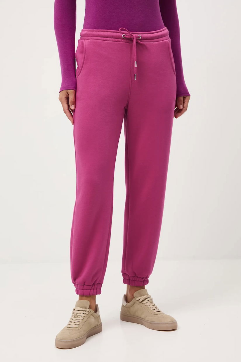 Medicine pantaloni de trening culoarea roz, neted