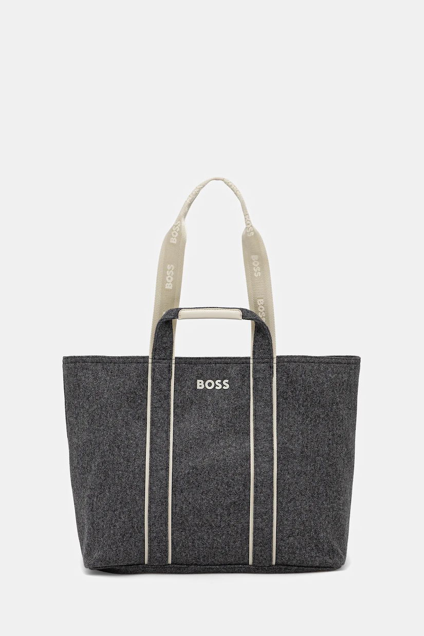BOSS poșetă culoarea gri, 50552483