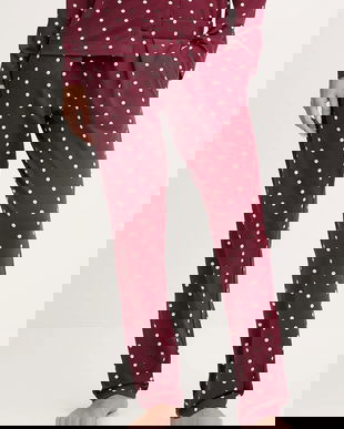 United Colors of Benetton pantaloni de pijama culoarea bordo, 3ZMB3F04P