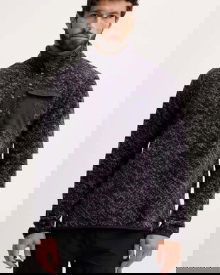 Helly Hansen hanorac fleece MARIDALEN culoarea violet, cu imprimeu, 63429