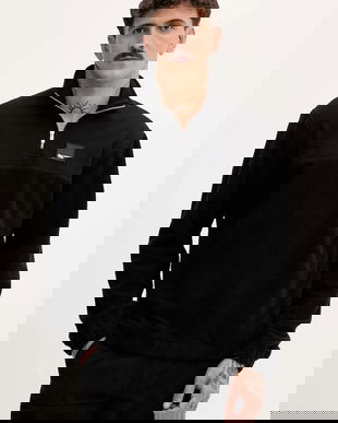 Karl Lagerfeld Jeans bluză culoarea negru, cu imprimeu, A4M20018