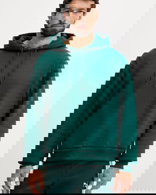 The North Face bluză Redbox culoarea verde, cu glugă, uni, NF0A8EFZ1KI1