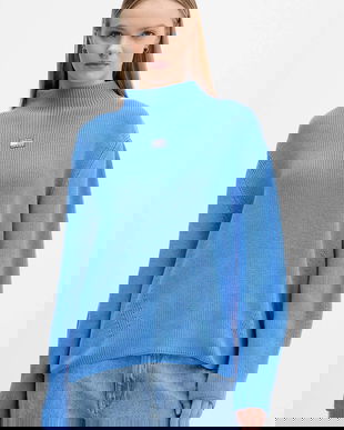 Tommy Jeans pulover de bumbac cu turtleneck, DW0DW21676