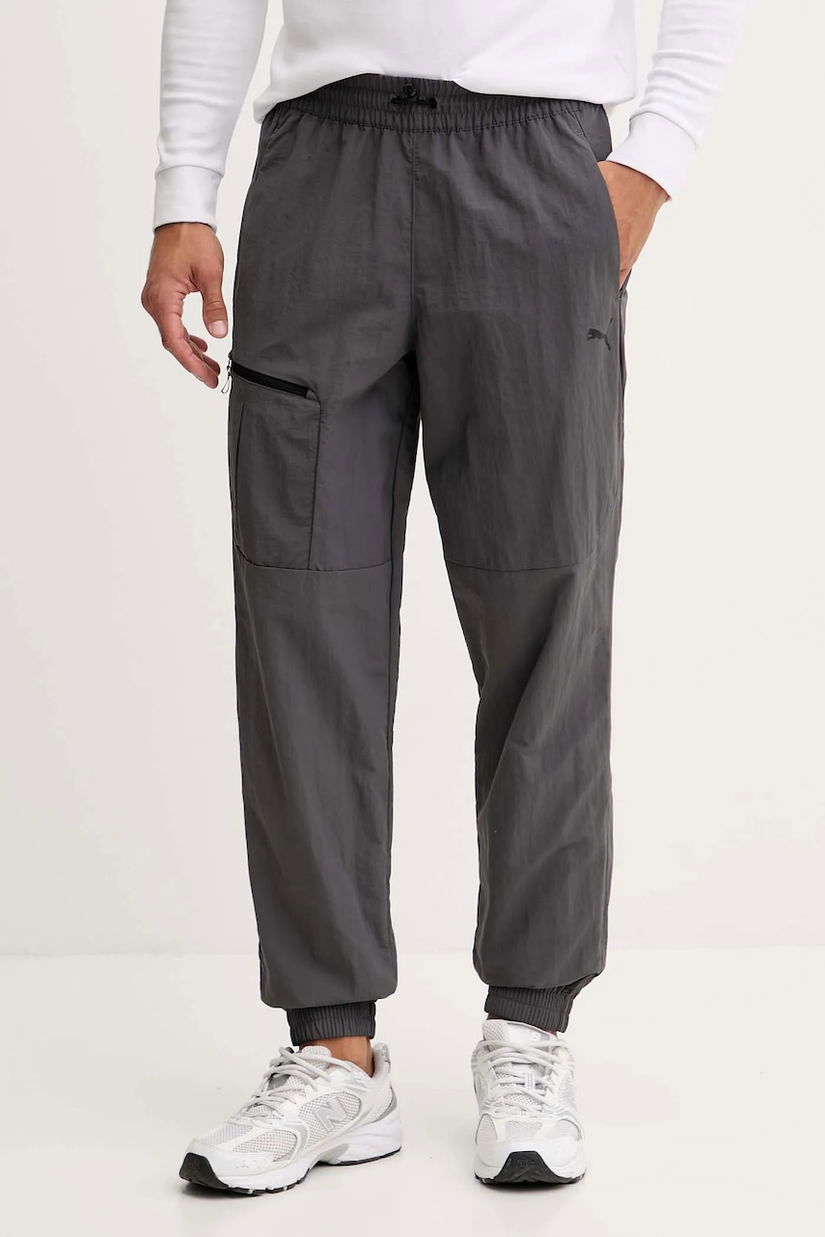 Puma pantaloni de trening culoarea gri, uni, 688046.M