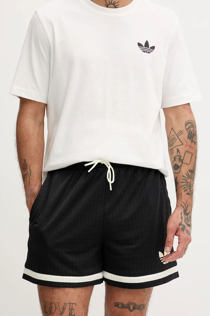 adidas Originals pantaloni scurți Lifestyle Basketball culoarea negru, JD5198