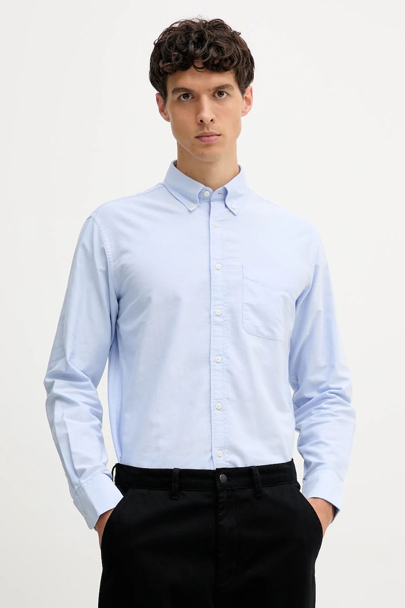 United Colors of Benetton cămașă din bumbac cu guler button-down, regular, 5FGBUQ04C
