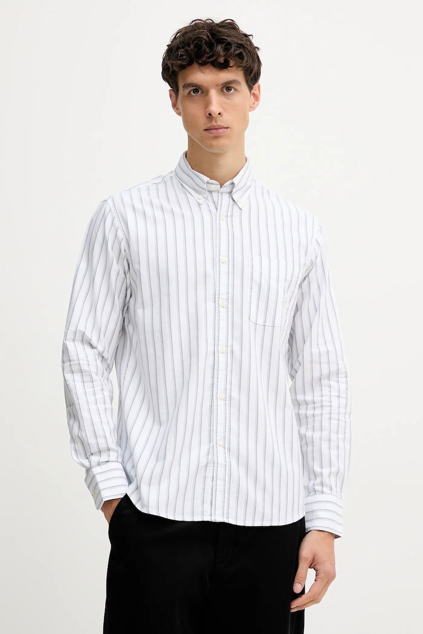 United Colors of Benetton cămașă din bumbac cu guler button-down, regular, 5FGBUQ04C