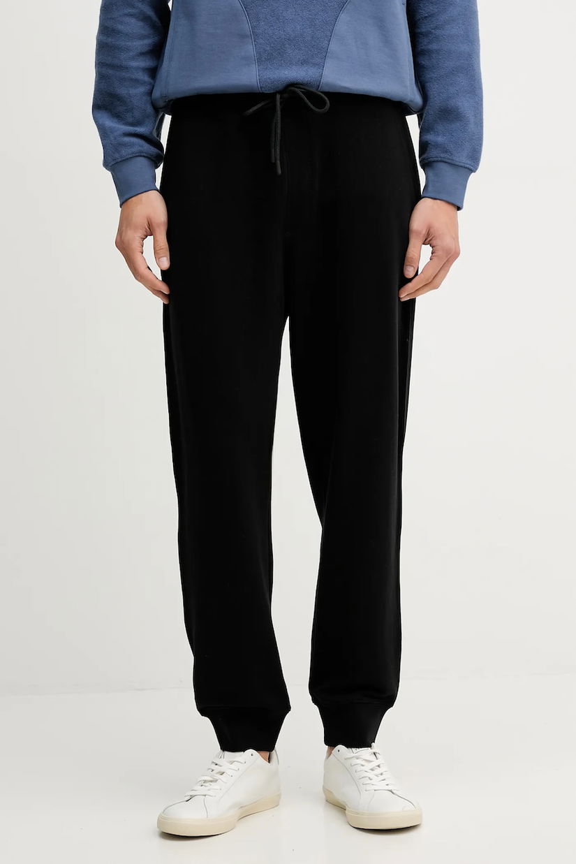 United Colors of Benetton pantaloni de trening din bumbac culoarea negru, uni, 342ZUF01B