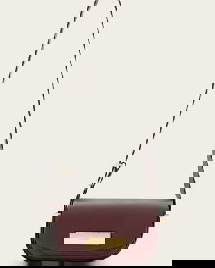 AllSaints poșetă de piele ETTA culoarea bordo, W294XD