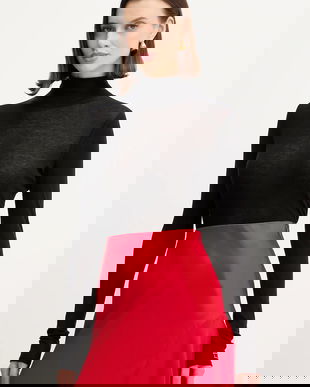 Elisabetta Franchi pulover din amestec de lână culoarea negru, light, MD61B56E2