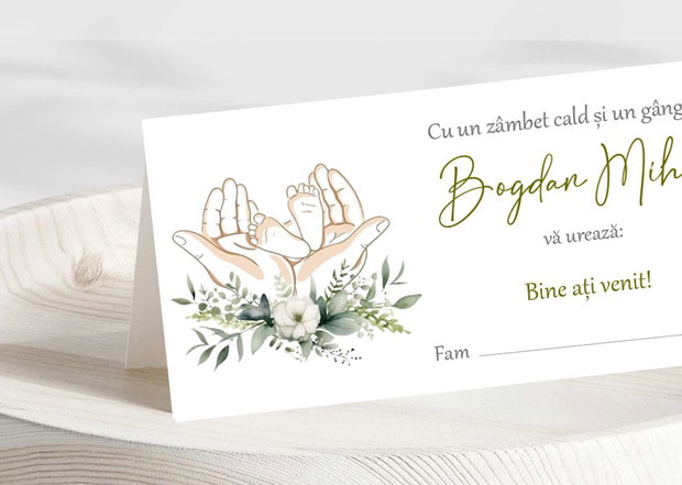 Plicuri bani botez piciorușe bebe