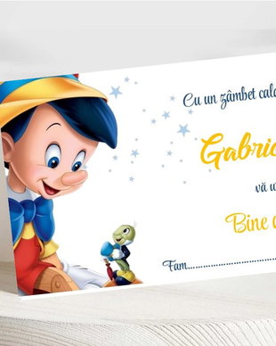 Plicuri bani botez Pinochio