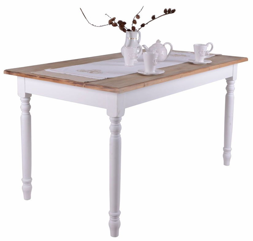 Masa living Shabby Chic lemn alb