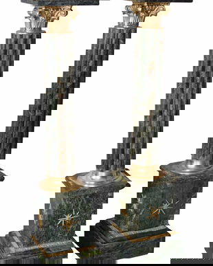 Set doua piedestaluri baroc din marmura