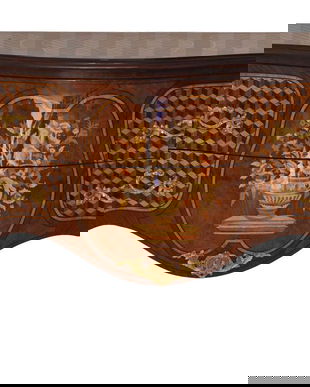 Comoda Rococo din lemn masiv furniruit