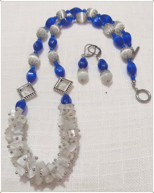 SET- OCHI DE PISICA ALB SI ALBASTRU