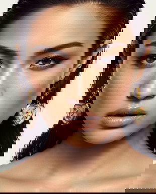 Cercei inima - cu citrin